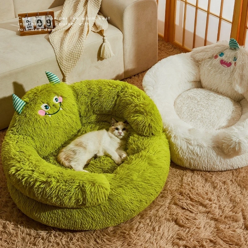 

Pet Dog Sofa Beds for Small Dogs Warm Plush Pet Beds Cat Beds Medium Dog Bed Mat Pets Kennel Washable Puppy Kitten Bed Mattress