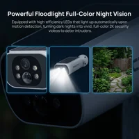 ARCCTV 2K WiFi caméra solaire couleur Vision nocturne conversation bidirectionnelle FHD caméra de Surveillance extérieure sans fil IP66 étanche sirène alarme 5