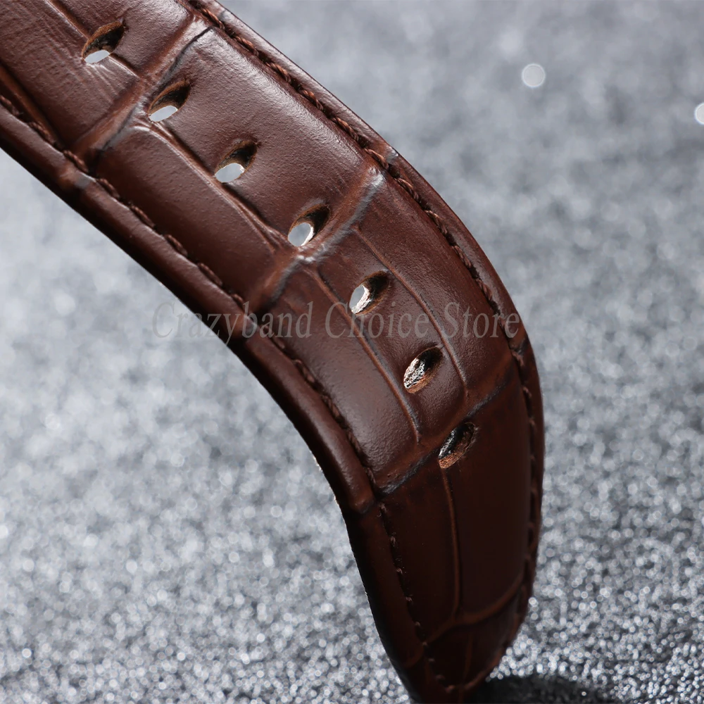 Premium 23mm Genuine Leather Watch Strap - Business Men's Bracelet Accessory