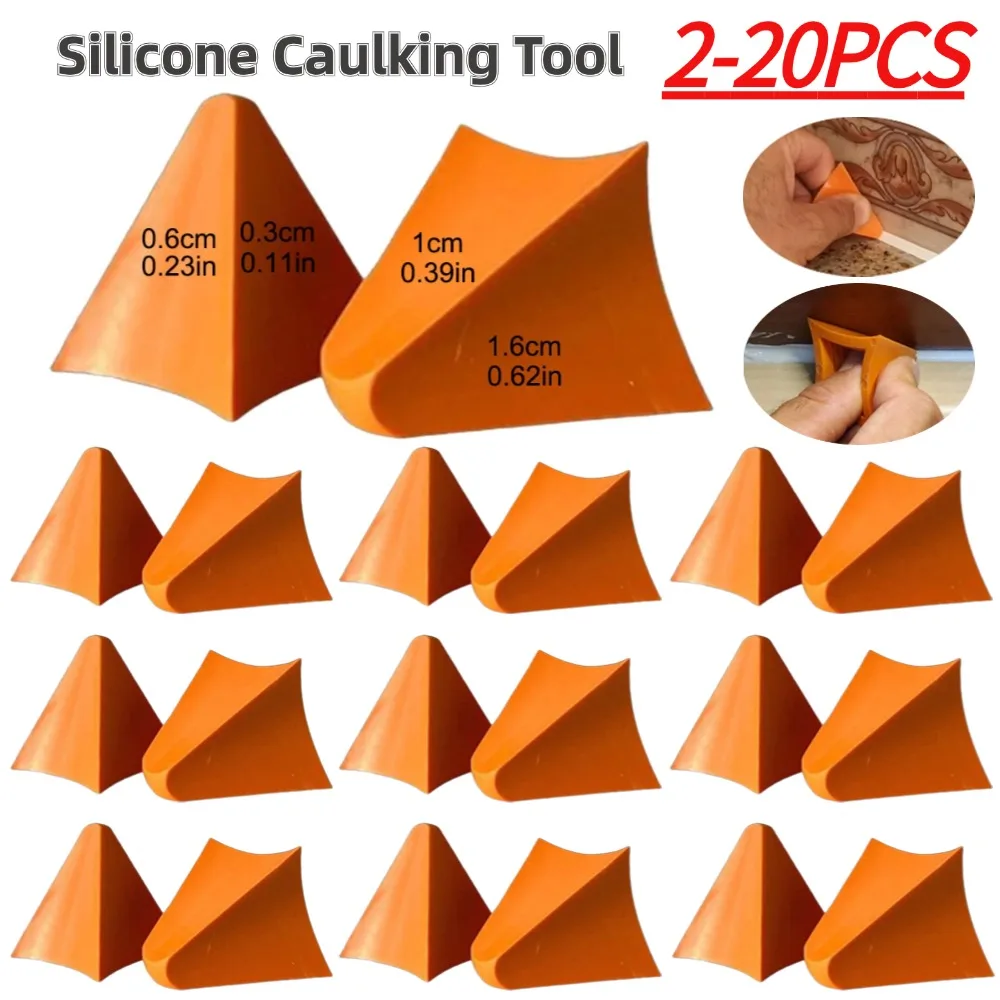 Silicone Sealant Tools Spreader Finish Kit Caulking Applicator 2-20PCS for Window Tile Grout Edge Removal Door Cement Caulk