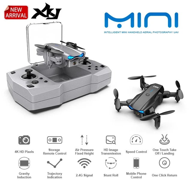 2022 New KY906 Mini Drone Dual 4K HD Camera 2.4G Wifi Fpv Portable Foldable Quadcopter One-Key Return RC Helicopter Kid's Toys