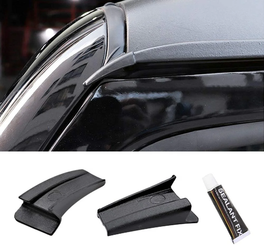 

Roof Rainwater Shield Diversion Channel Slot Gutter Extension for 2018-2020 Jeep Wrangler JL JLU Gladiator JT (no Glue)