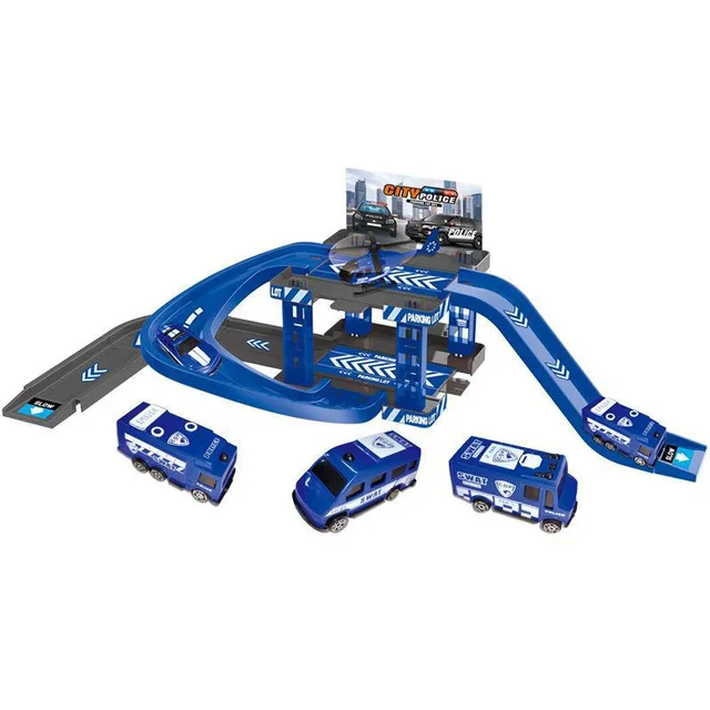Kid Rail Parking Lot Toys Dinosaur Car Parking Building Model Simulation Fire Police Engineering Vehicle Toy Boys Birthday Gifts 4