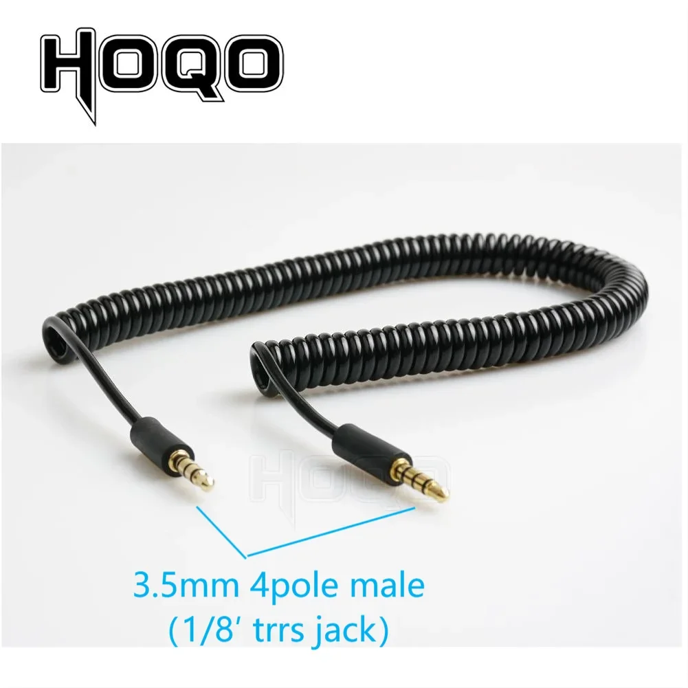 3.5mm TRRS connector Spring Coiled Cable RODE Sc7 VIDEOMIC GO Video Micro-type Mics 1/8&lsquo;&rsquo;4 pole Audio cord audio cord cable
