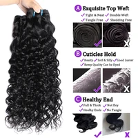 12A Water Wave Bundles With Lace Closure 3Pcs Human Remy Hair Bundle 4x4 5x5 HD Transparent Lace Closure Bundles Natural Color 2