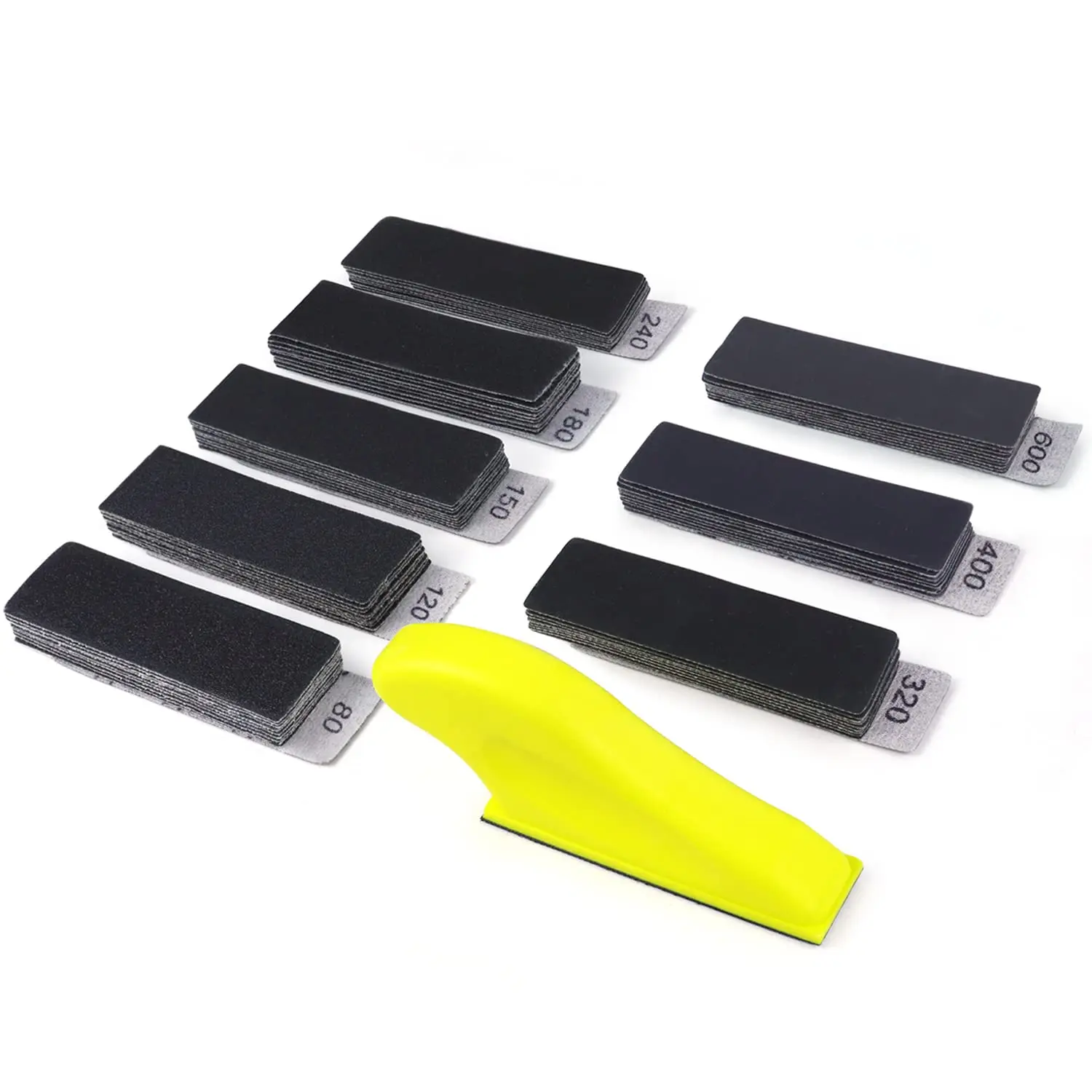 141-Pc Micro Detail Sander Kit – Hand Sanding Block With 80-600 Grit Wet/Dry Sandpaper For Tight Spaces & Small Projects-498754