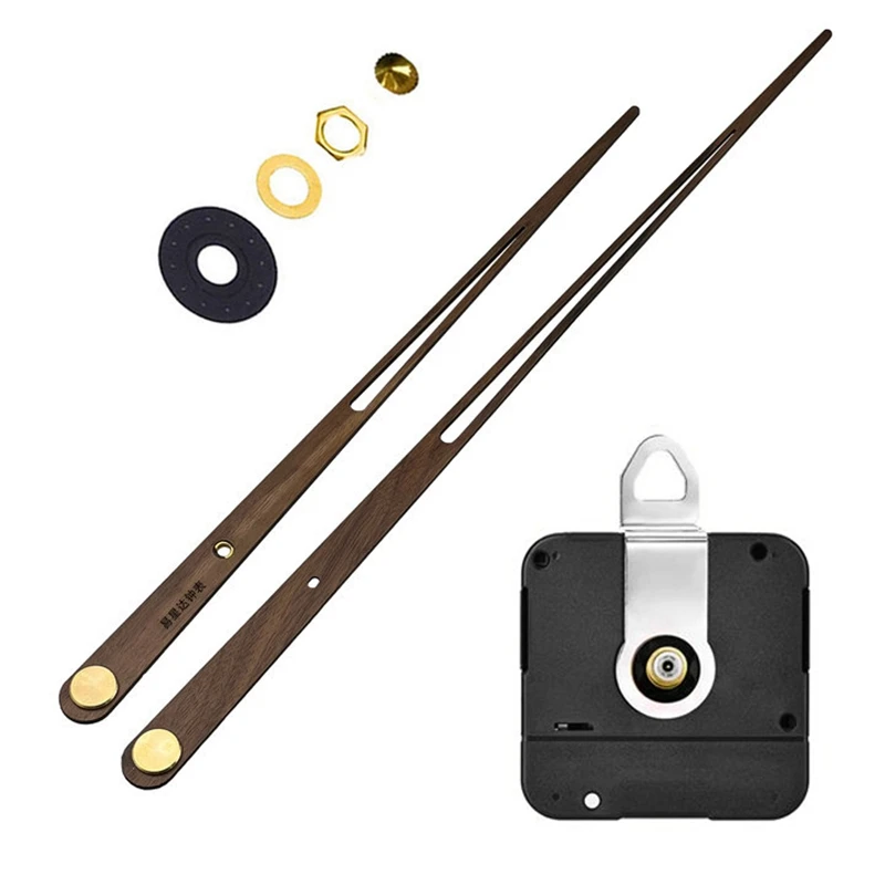 

Механизм механизма часов с высоким крутящим моментом, большие Фотоэлементы из ореховой древесины с длинными ручками, запасные части для самостоятельного ремонта