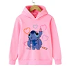 Y2k Kawaii Christmas Disney Stitch Hoodie Children Cartoon Clothes Kid Girl Boy Lilo and Stitch Sweatshirt Hoody Baby Casual Top 6