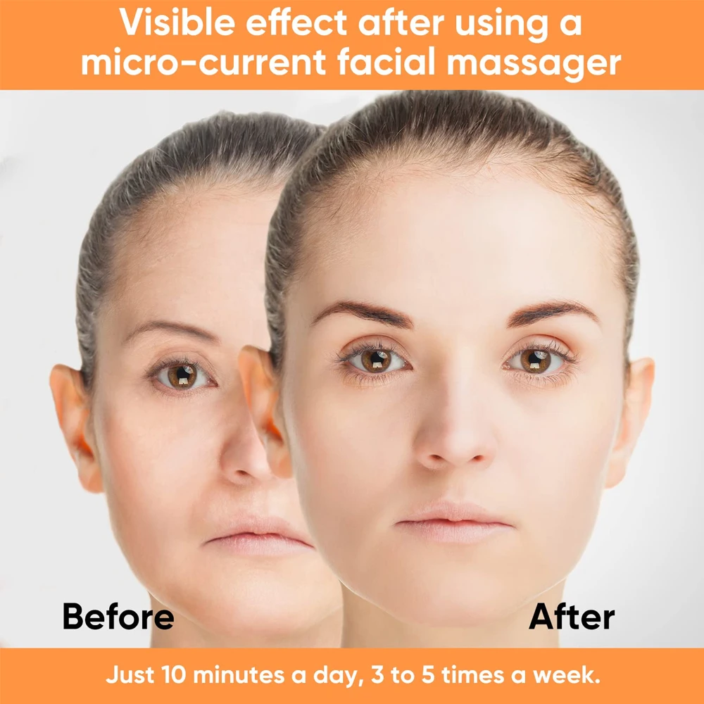 EMS Face Roller Microcurrent Face Lift Double Chin Remover Jaw Line V Shape Facial Lifting Device