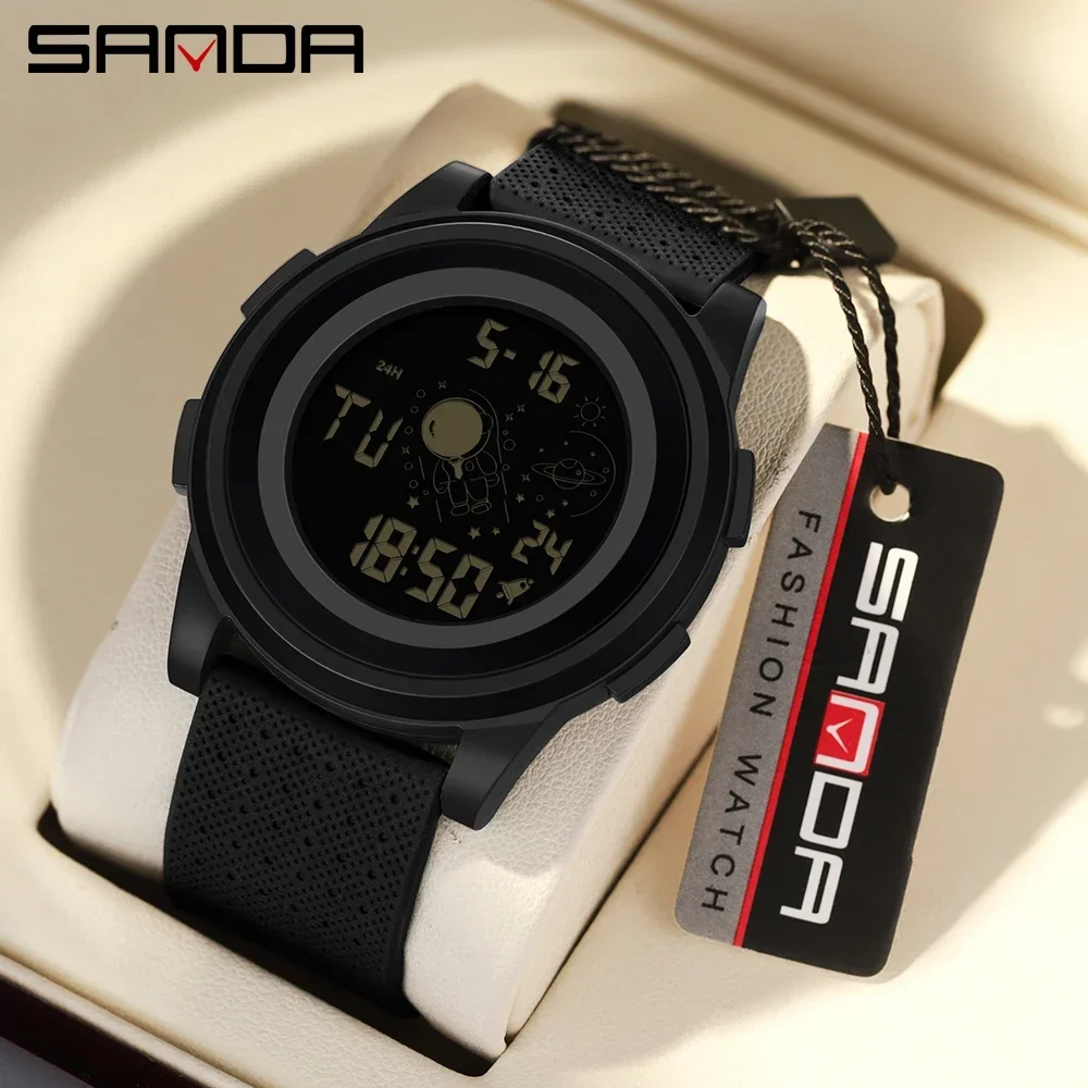 

Sanda 2153 Back light Display Countdown Digital Sport Watches Mens 5bar Waterproof Stopwatch Electronic Wristwatch montre homme