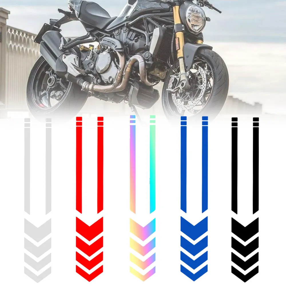 

1Pc Motorcycle Mudguard Car Sticker Reflective Arrow Line Warning Sticker Electric Car Vinyl Decal Sticker Universal Accessories