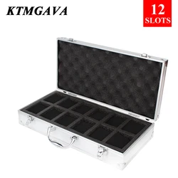 Premium Aluminum Alloy 12 - Slot Watch Storage and Display Box (WHITE)