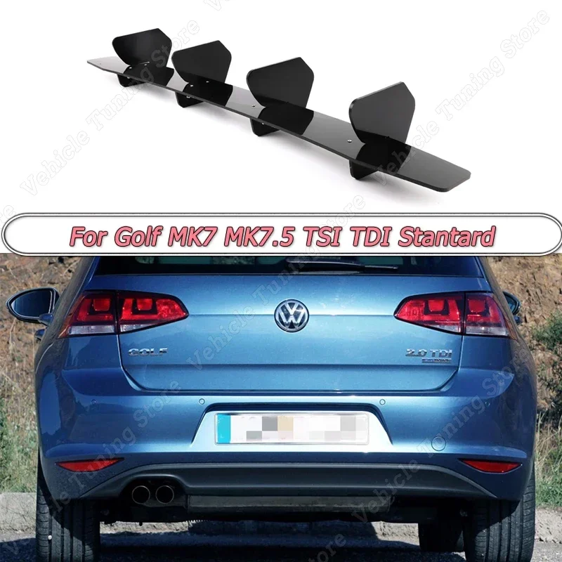 

For Volkswagen Golf 7 7.5 MK7 MK7.5 Standard TSI TDI 2012-2019 Car Rear Bumper Diffuser Rear Side Splitters Spoiler Lip ABS