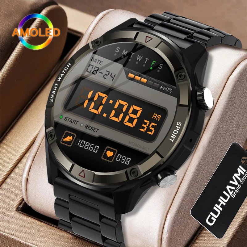 

KAVSUMI New Smart Watch Men AMOLED HD Screen Bluetooth Call 4G Local Music Smartwatch For Android iOS Support TWS Earphones Man