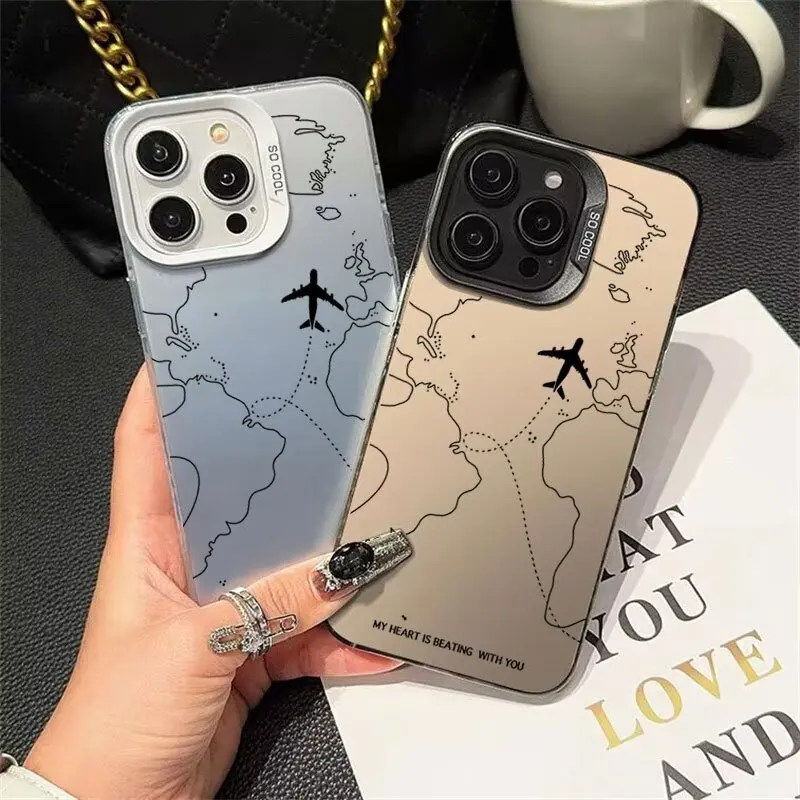 Airplane Route Design Protective Phone Cover