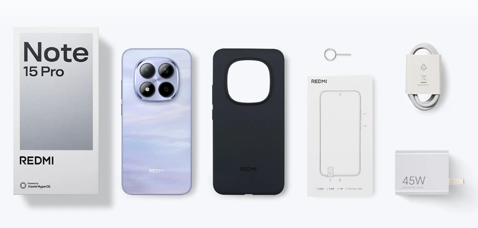 China Version Xiaomi Redmi Note 15 Pro 256GB/512GB Dimensity 7400-Ultra 6.83" 1.5K Display 45W 7000mAh Battery 50MP+20MP Camera