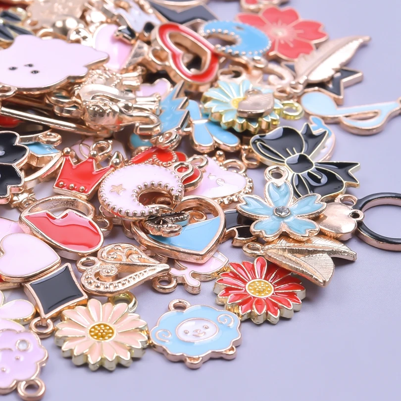 Random Mix Cute Animal Cat Bulk Charm Pendant Jewelry Making