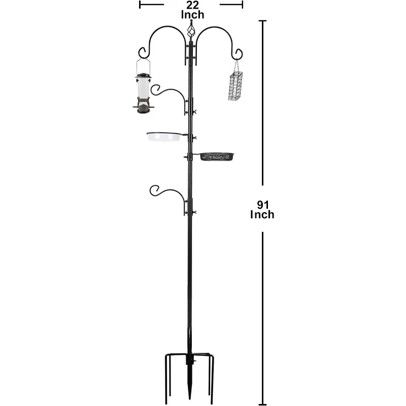 Bird Feeding Station Kit Bird Feeder Pole Wild Feeder Hanging Kit Planter Hanger Multi Hanging