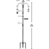 Bird Feeding Station Kit Bird Feeder Pole Wild Bird Feeder Hanging Kit Planter Hanger Multi Feeder Hanging 1