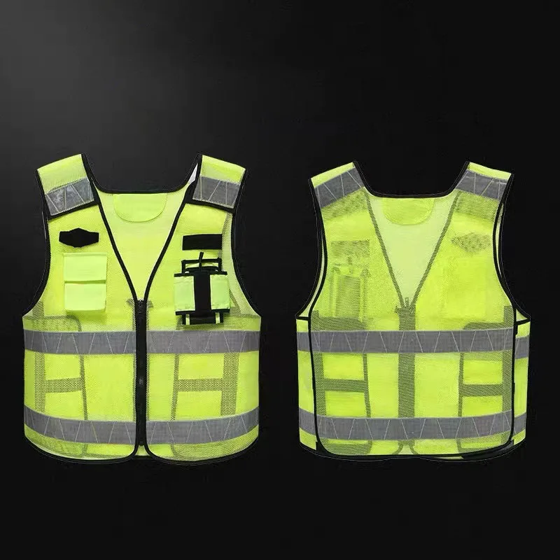 High Visibility Reflective Vest Mens Construction Worker Night Runner Safety