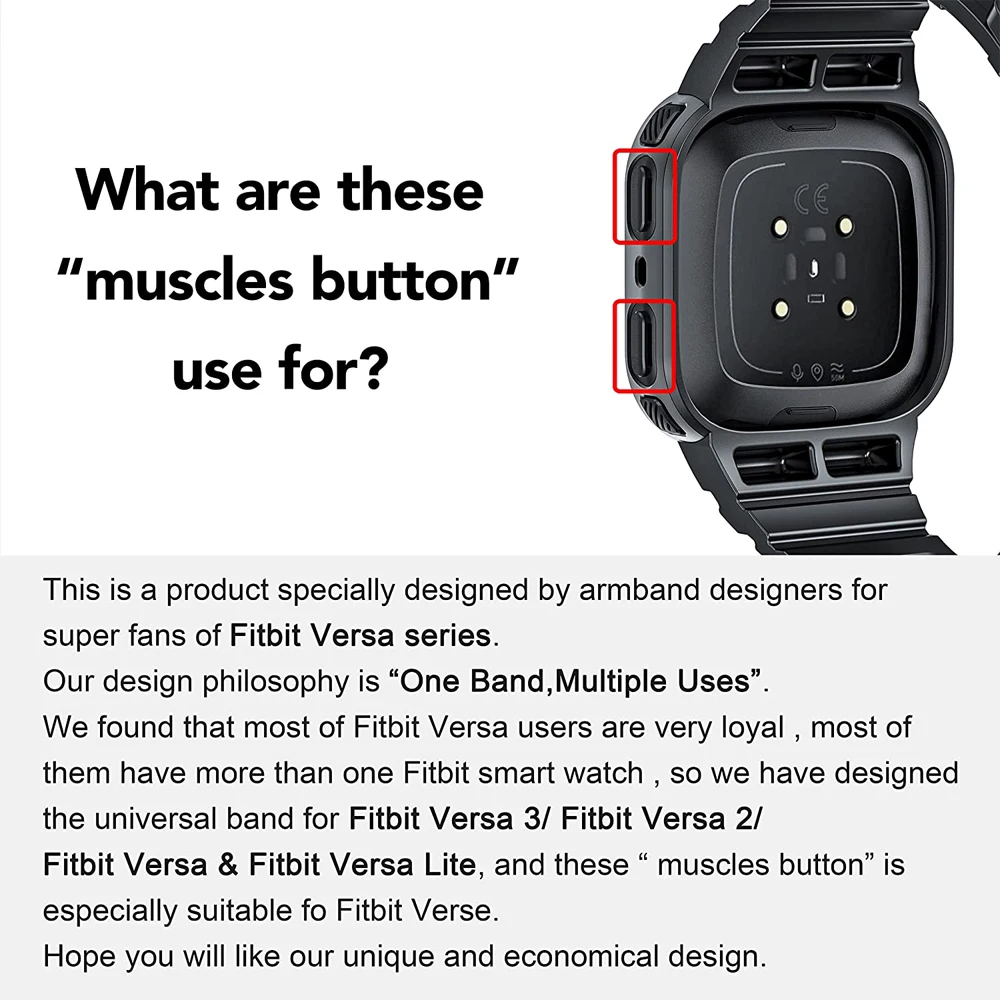 Fitbit Versa 2/ Versa 3/Fitbit Sense  YAYUU Ʈ, ̽ , Fitbit Versa/Versa lite ߰ TPU ȣ 