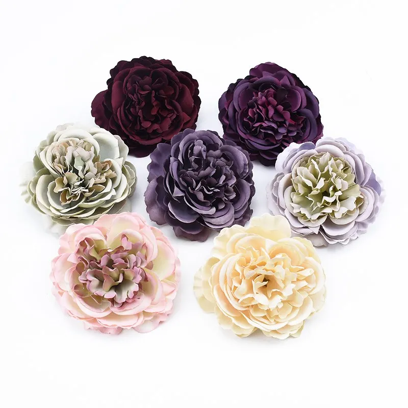 

5 Pieces European Peony Head Wedding Bridal Accessories Clearance Scrapbooking Flowers Home Decor Artificial Flowers Cheap