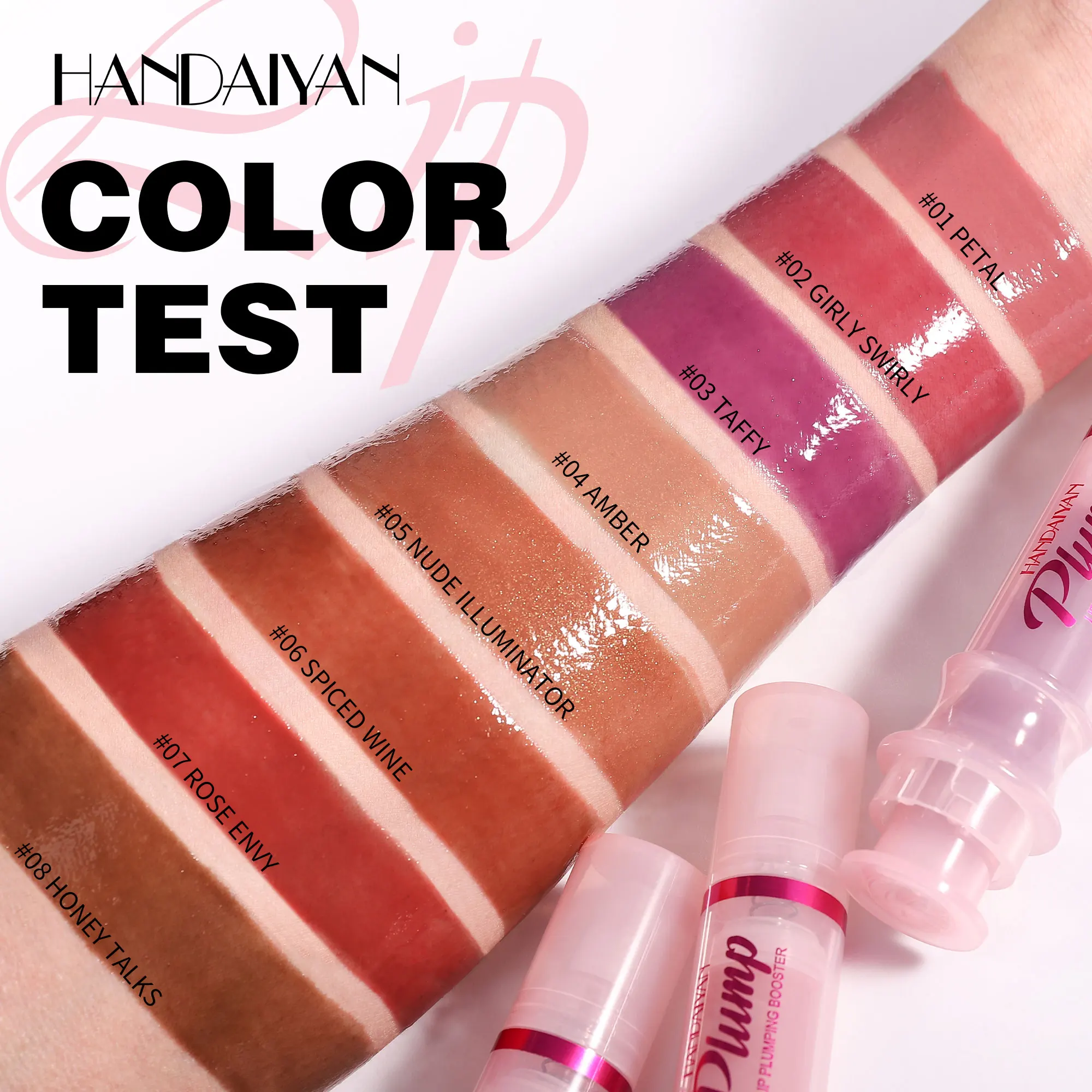 8-color needle tube lip plumping  moisturizing fading wrinkles with a spicy feeling used for plumping lips ladies and girls 5