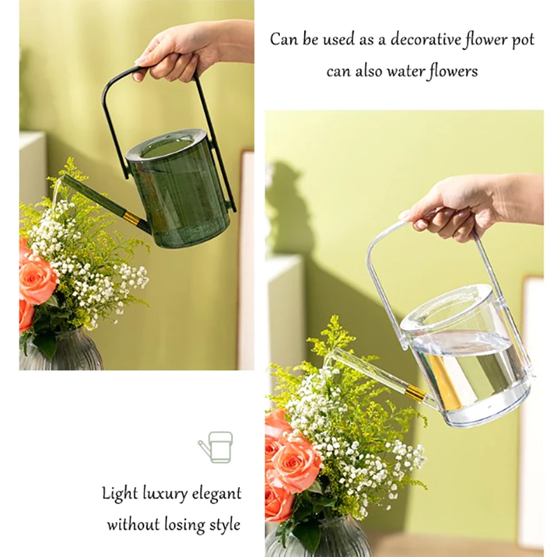 

Plastic Watering Can Large Caliber Flower Watering Kettle With Handle Portable Clear Flower Arrangement Vase Home Garden Decor