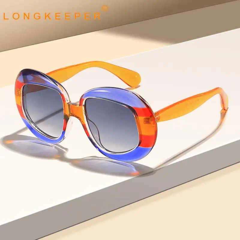 

New Vintage Fashion Big Round Sunglasses Women Men Colorful Punk Retro Oversized Sun Glasses Shades Uv400 Shades Eyewear Unisex