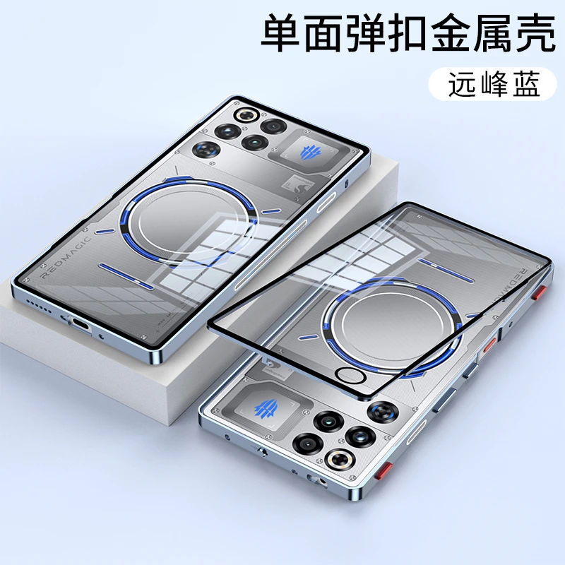 Sleek Aluminium Alloy Metal Frame Case with Transparent Acrylic Back Cover