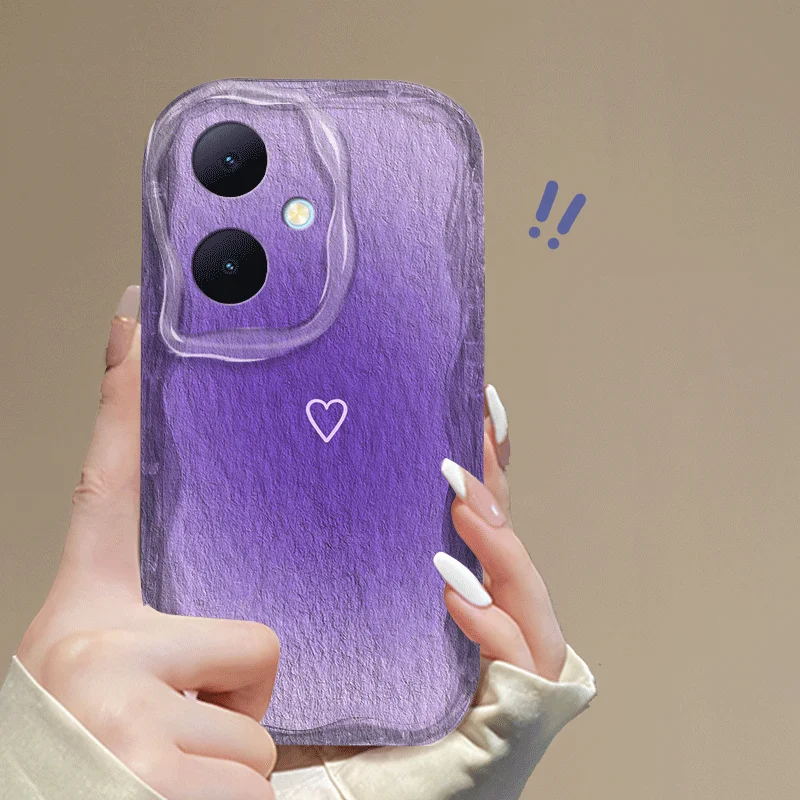 Shockproof Color Heart Pattern Flexible TPU Protective Phone Case