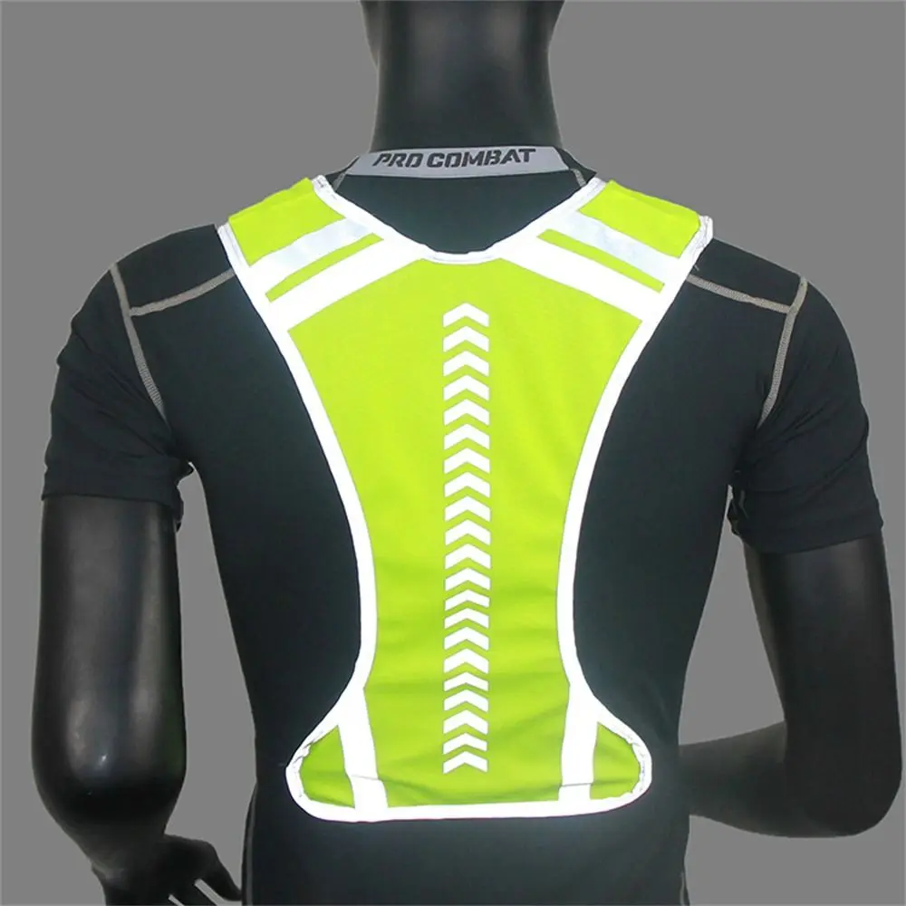 High Visibility Safety Vest Night Security Yellow Motorcycle Safety Jacket Traffic Car Reflective Clothing for Outdoor