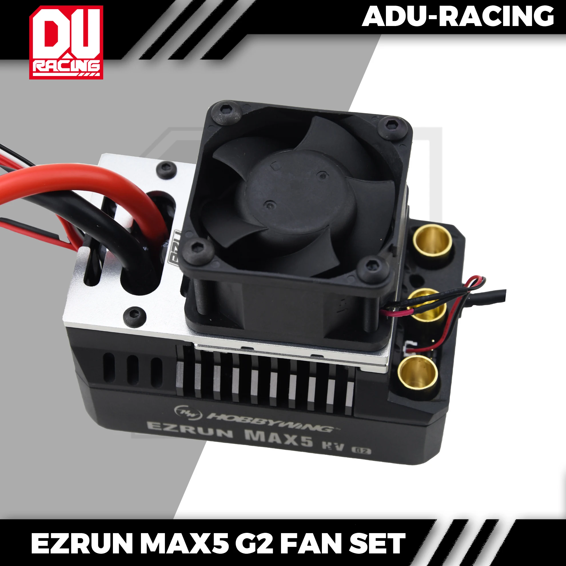 RC Car Cooling Fan Set 5028 High Speed Fan Set Alloy Base For EZRUN MAX5 HV G2