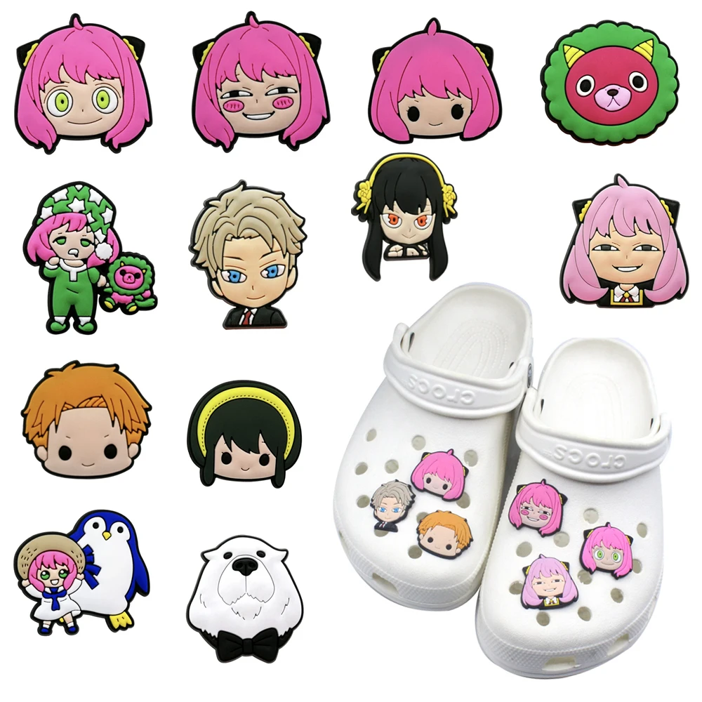 New 1pcs Japanese Cartoon Shoe Charms for Croc Sandals Accessories Shoe