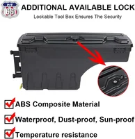 2Pcs Lockable Truck Bed Storage Box Toolbox, Compatible with 2017-2023 Ford F250 F350 Super Duty 17-23, Left Driver + Righ 2
