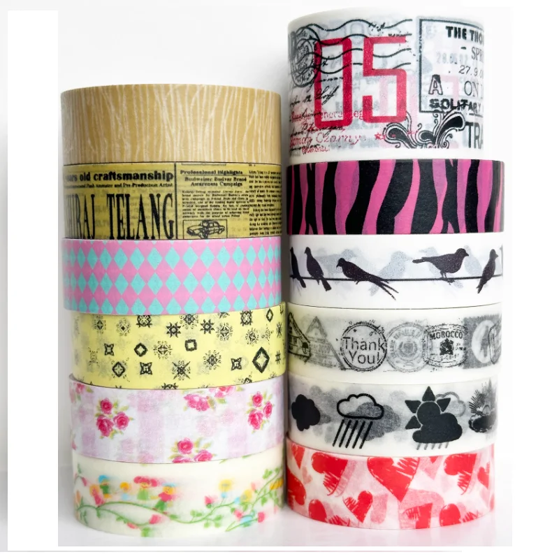 

Classic Quality Basic Styles/ Retro Designs Washi Tape for Journal Book Decoration