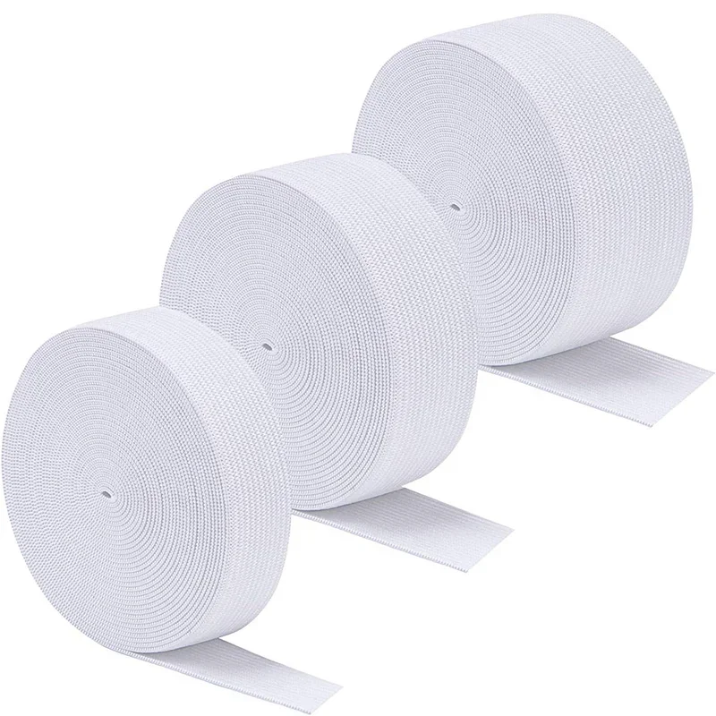 1M Elastic Bands Stretch Knit Elastic Spool Heavy Stretch Tape Wig Elastic Band for Sewing Waistband 10/15/20/25/30/50/60mm Wide