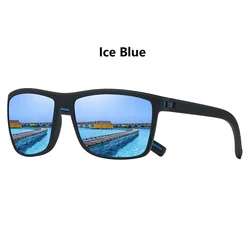 Retro Square Sunglasses - Stylish Colorful Eye Protection (IceBlue)