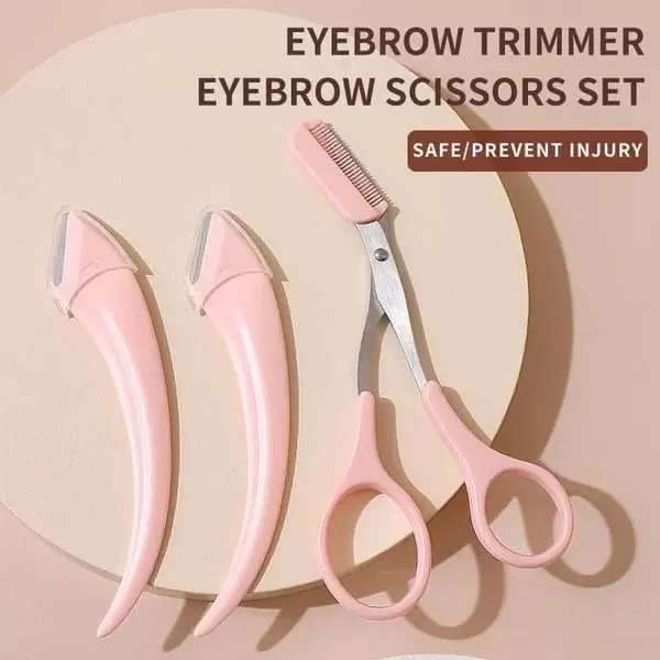 

Eyebrow Scissors With Comb Eyebrow Trimming Knife Eyebrow Face Razor For Women Eyebrow Scissors With Comb Brow Makeup Tools