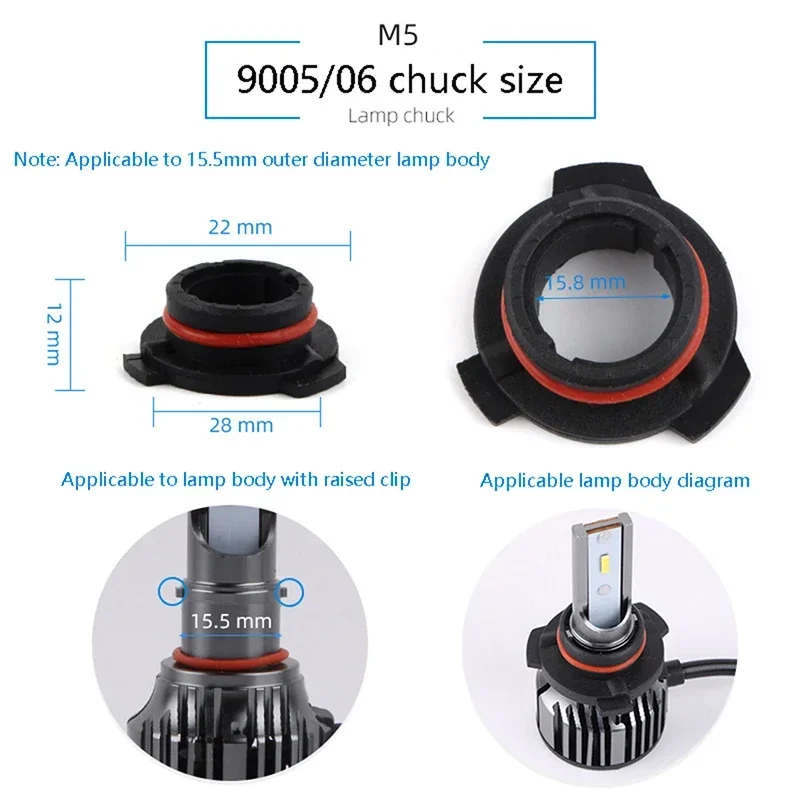 LED Headlight Holder 2PCS/lot Car Bulb Base Adapter Socket HB4/HB3/H11/H7/H4/H3/H1