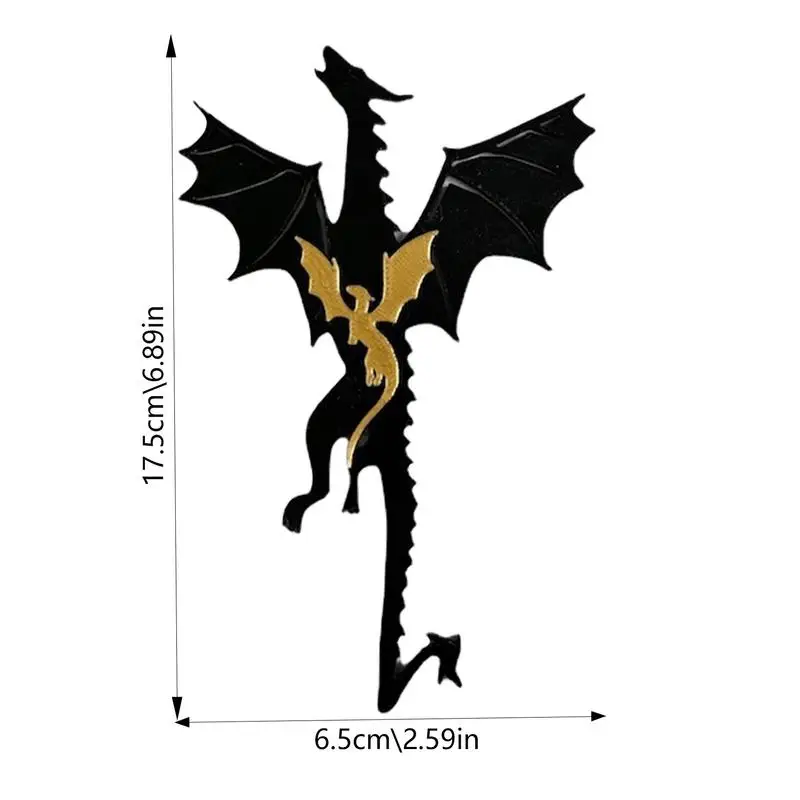Dragon Bookmark Cool Black With Sun And Clouds Bookshelf Display Decorations For Christmas Halloween Thanksgiving Birthday Gift