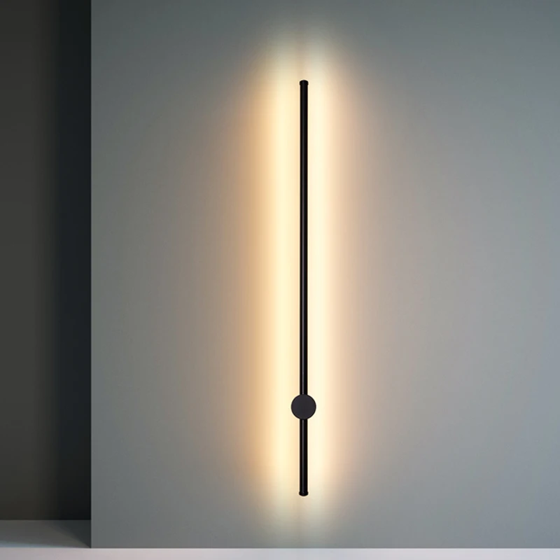 night lamp for bedroom wall Gold Black Long Strip Wall Lamp for Bedroom Bedside Indoor 350° Rotatable Wall Lights Wall Sconce for Living Room Corriodr Aisle wall lights