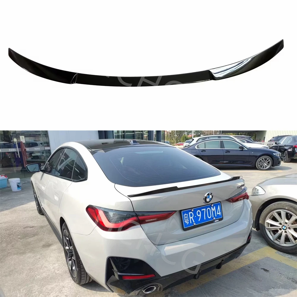 

for BMW 4 Series G26 M Sport Sedan 2020+ Duckbill Rear Trunk Wing Spoiler Car Accessories Dry ABS Glossy Black Rear Spoiler Wing