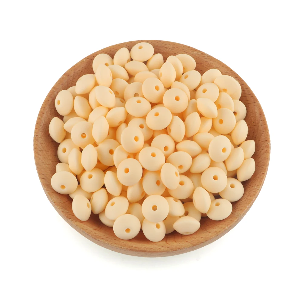 Silicone Lentil Spacer Beads for DIY Accessories (12mm, Multiple Quantities Available)
