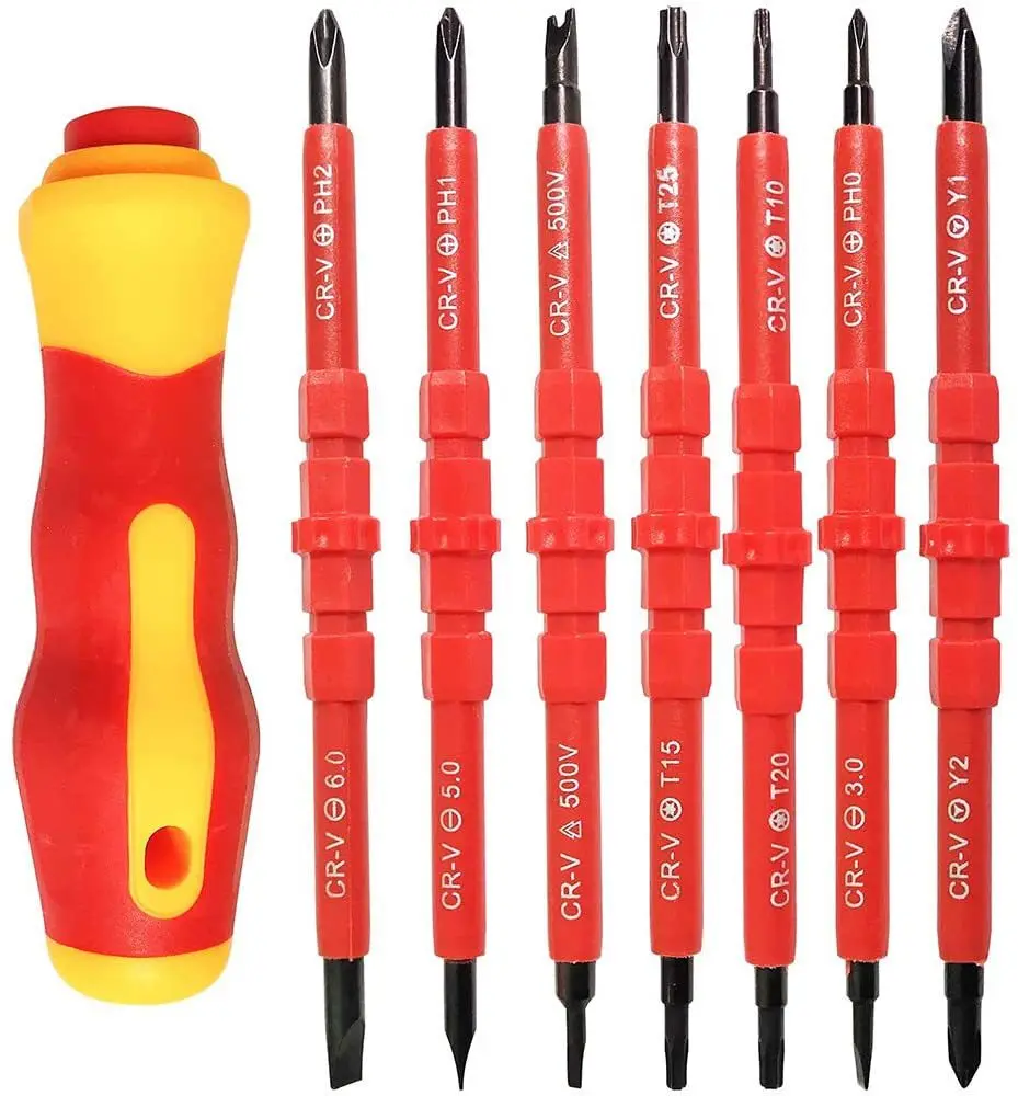 ALLSOME 14 IN 1 Screwdriver Set Multipurpose Electrican insulated Electric Hand Tool