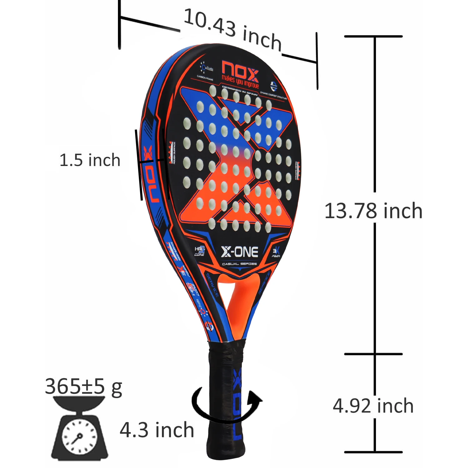 Padel Paddle Tennis Racket 3K 12K Carbon Fiber HR3 Core Round Shape Power Surface for Beginner Raquette Paddle Shovel