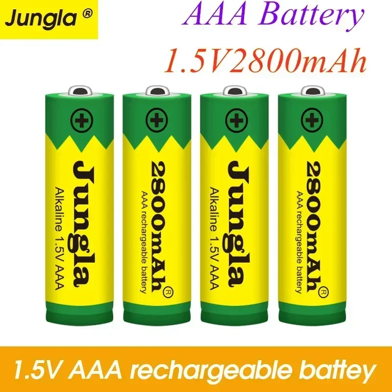 

100% New AAA Battery 2800mAh 1.5V Alkaline AAA rechargeable battery for Remote Control Toy light Battery free shipping