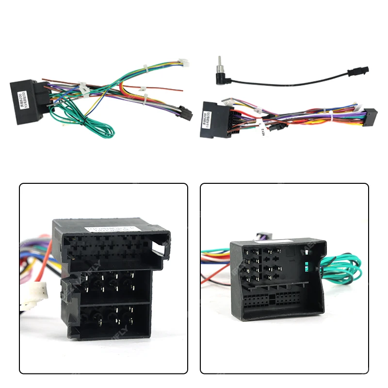 Android Car Radio Fascia Frame Harness Installation Panel For Mercedes Benz R-Class W251 R300 GPS Multimedia 16Pin Power Cable