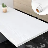 White Wood Peel And Stick Paper Decorative Self-Adhesive Film For Furniture Real Wood Tactile Sensation Surfaces Easy To Clean 1