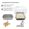 ABKW-Cat Litter Box Pee Shields, High Sided Litter Box Splash Guard, Seamless Urine Leakage Enclosure For Open Top Litter Pan 2